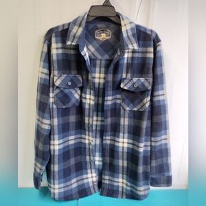 Freedom Foundry Men's Soft Plaid Fleece Fabric Shirt Jacket XL